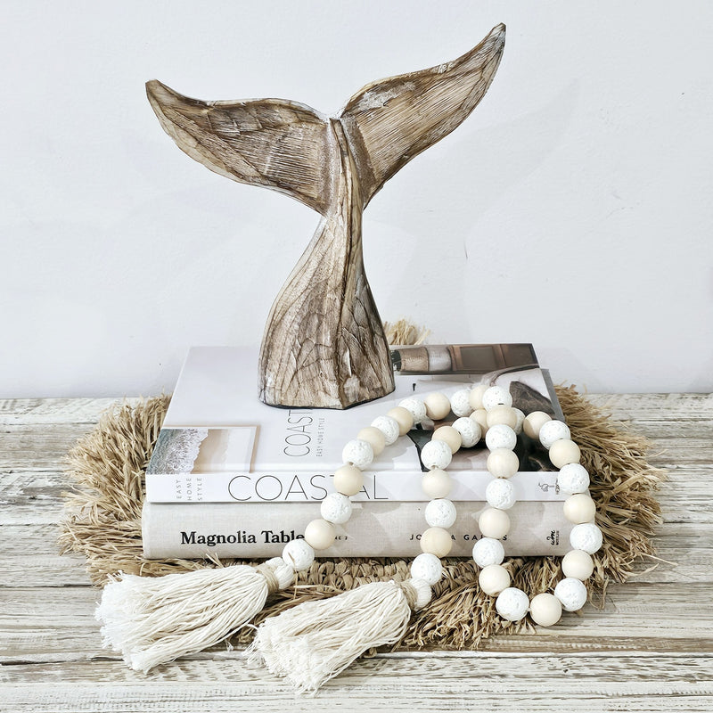 Maya Textured Bead Garland Tassel