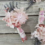 Rose Quartz Aura Wand & Dried Flowers