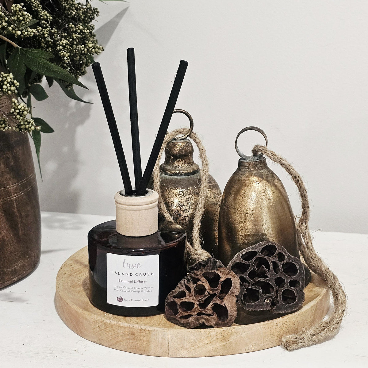 Luxe Reed Diffuser | Round Jar | Amber Glass
