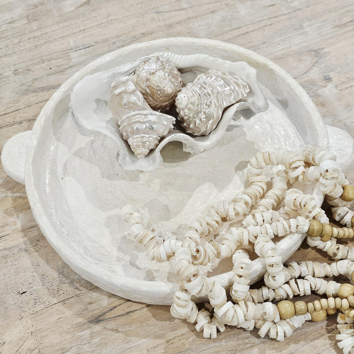 Rustic Mediteranean Concrete Tray | Round