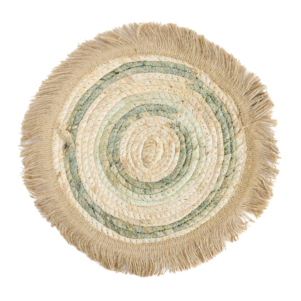 seagrass placemat natural and sage