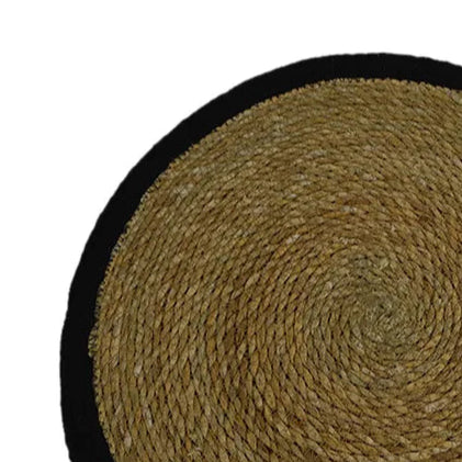 Natural Seagrass Place Mat | Black Edge