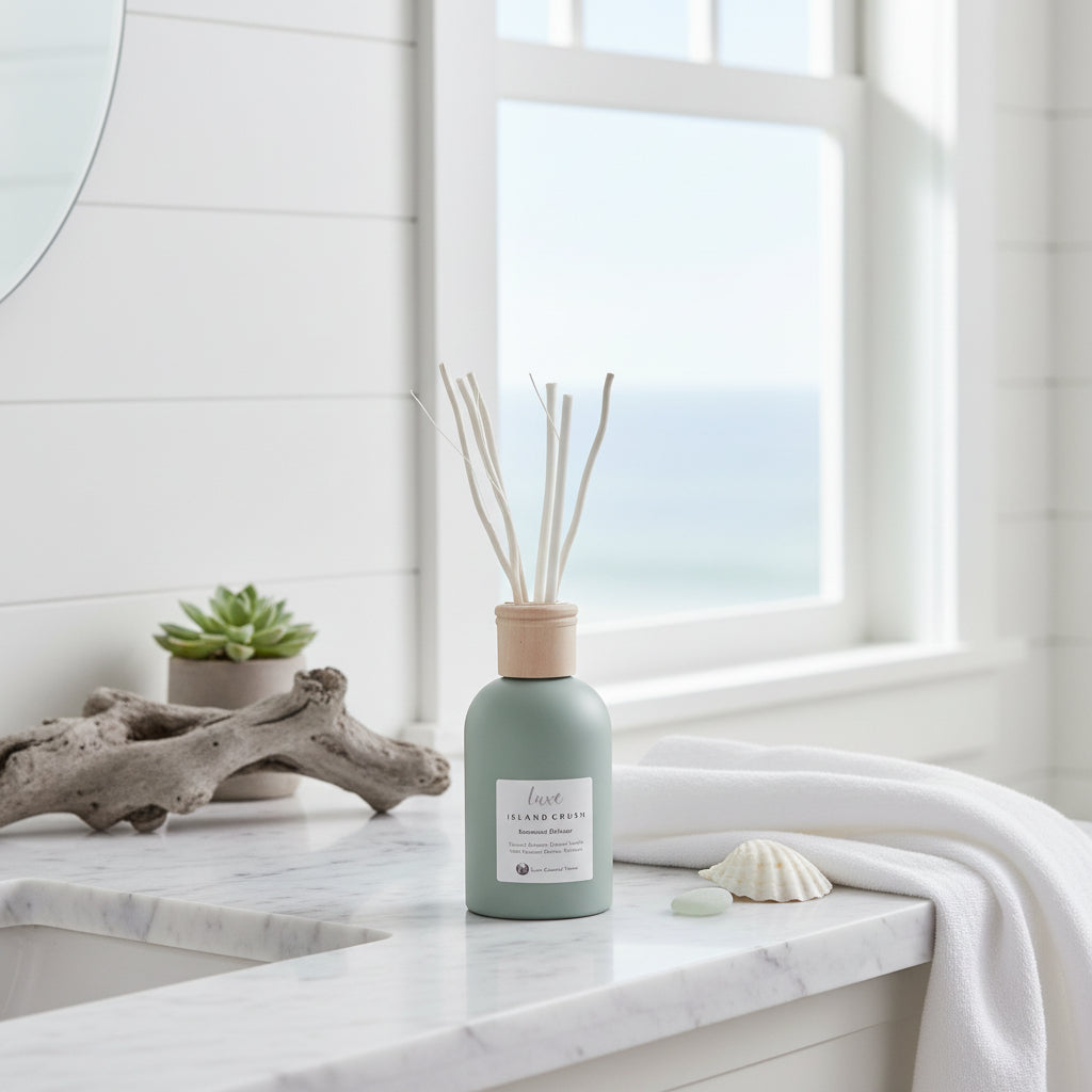 Luxe Driftwood Reed Diffuser | Sage Boston Jar