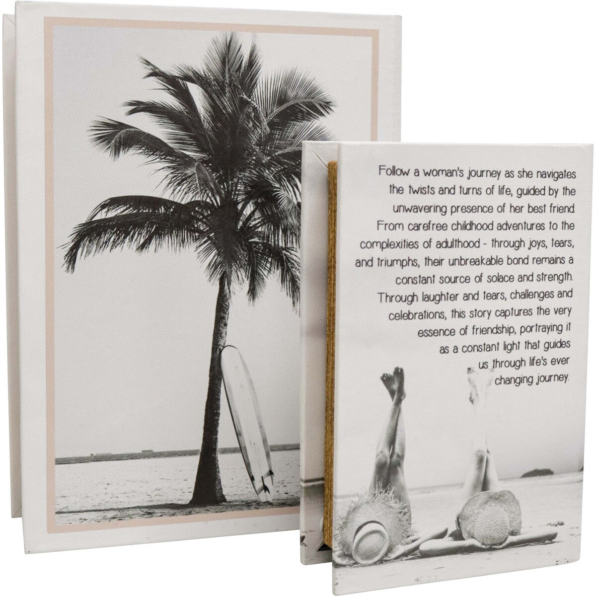 Monochromatic Surfer Coffee Table Book Box | Girls