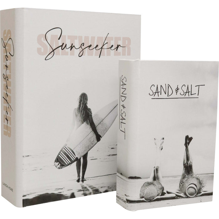Monochromatic Surfer Coffee Table Book Box | Girls