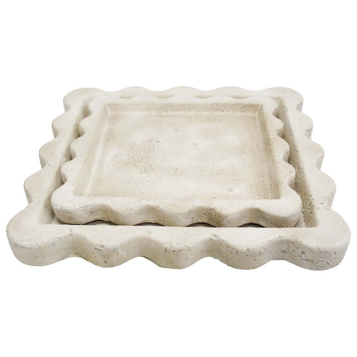 Scalloped Concrete Tray