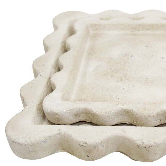 Scalloped Concrete Tray