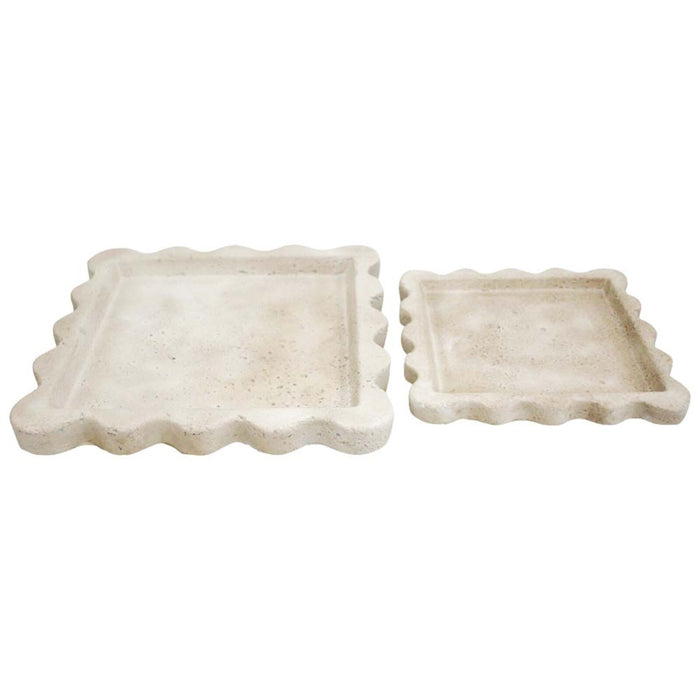 Scalloped Concrete Tray