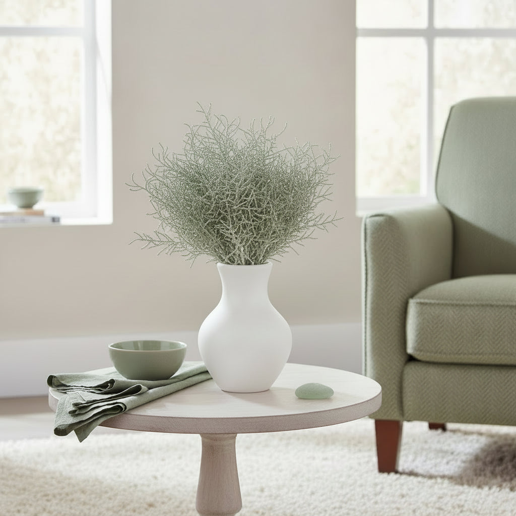 Sage green coastal artifical grass stem