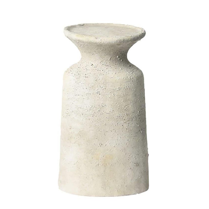 Beige Textured Ceramic Candleholder