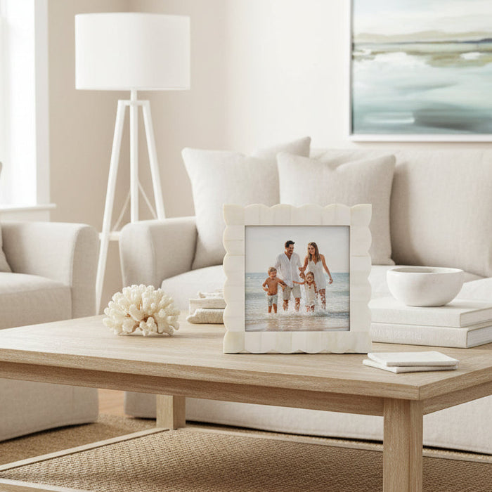 Luxe Scallop Square Photo Frame