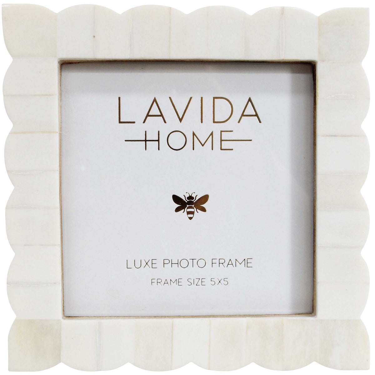 Luxe Scallop Square Photo Frame