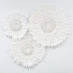 Boho Luxe Juju Feather and Shell Wall Hanging