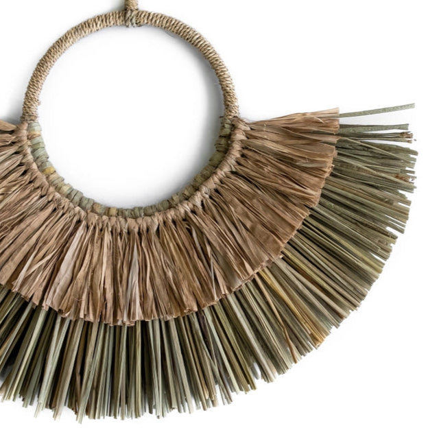 Tiki Seagrass and Raffia Wall Hanging