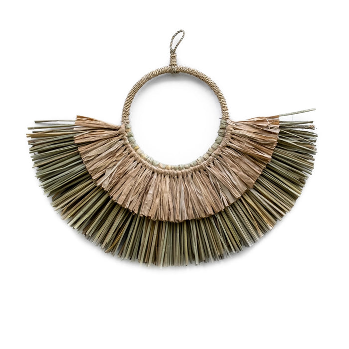 Tiki Seagrass and Raffia Wall Hanging