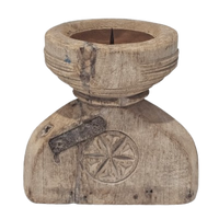 Bleached Vintage Indian Seeder Candle Holder | Style 5