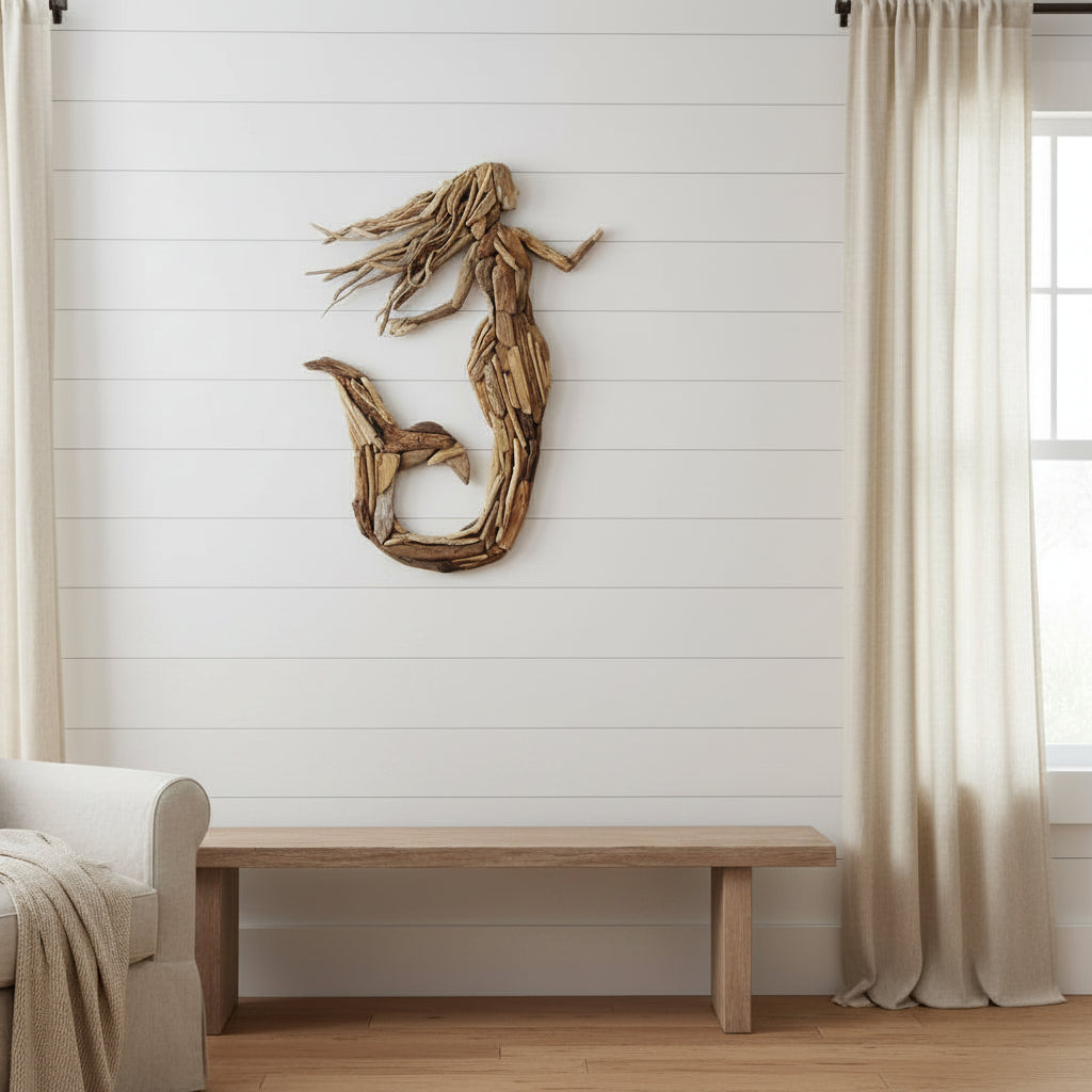 Seraphina Driftwood Mermaid Wall Art