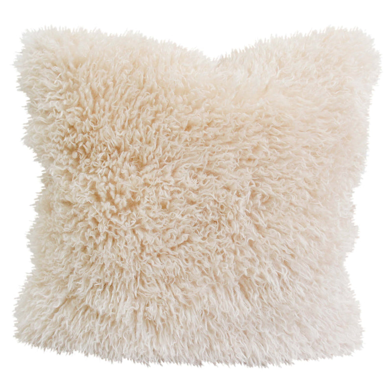 Wanderluxe Shaggy Cushion.