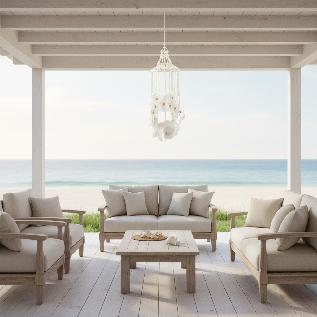 Fleur Shell Wind Chime Chandelier