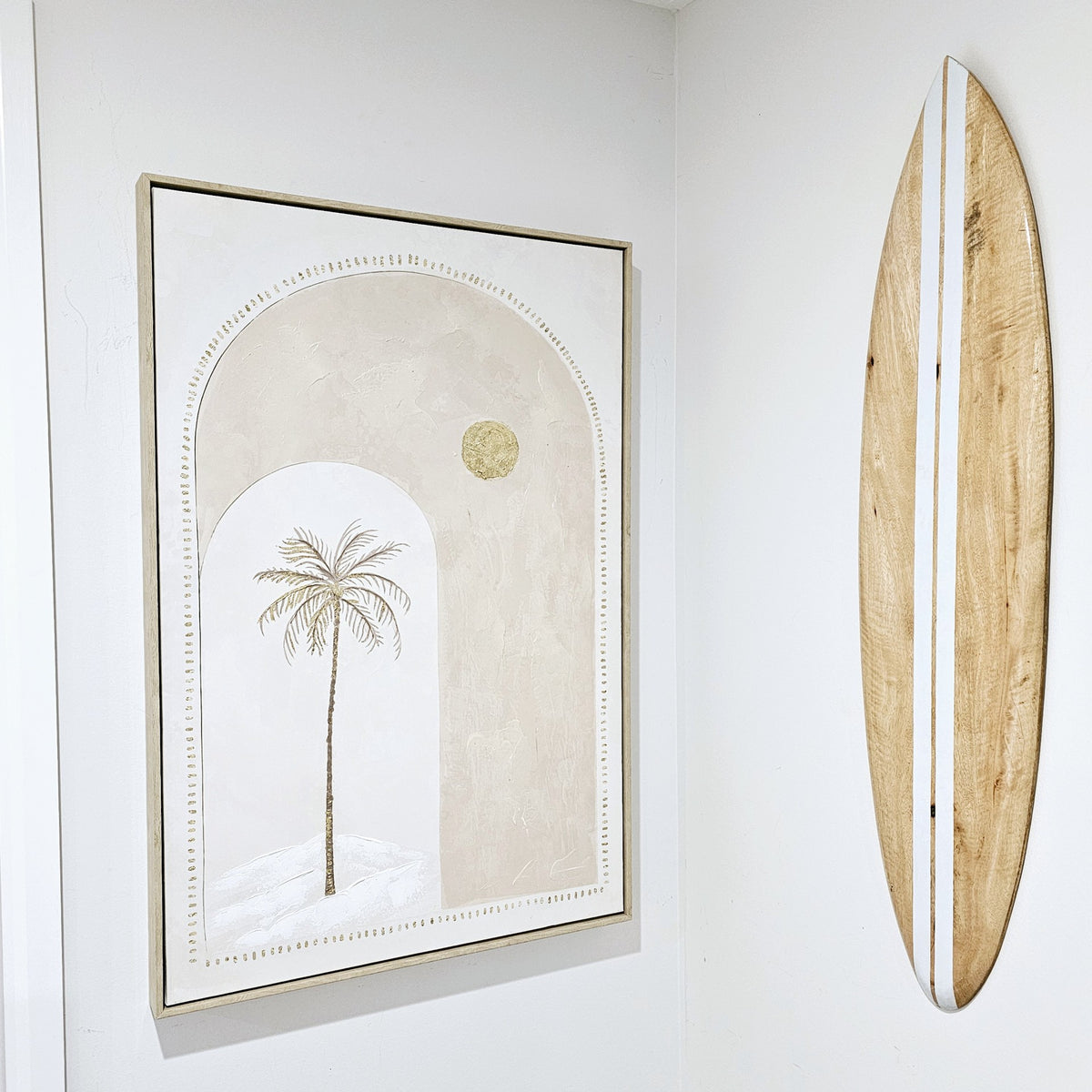 Coastal Calm Palm Tree Canvas | Double Palm