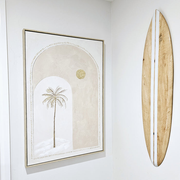Coastal Calm Palm Tree Canvas | Single Palm