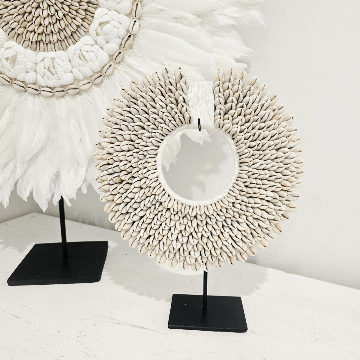 Papua Cowrie Shell Hoop Decorative Necklace