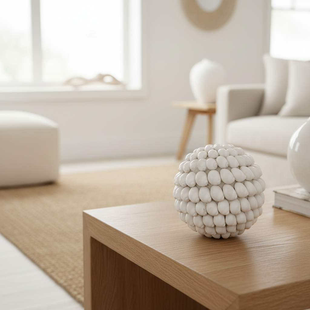 Coastal shell ball for home decoration beach house