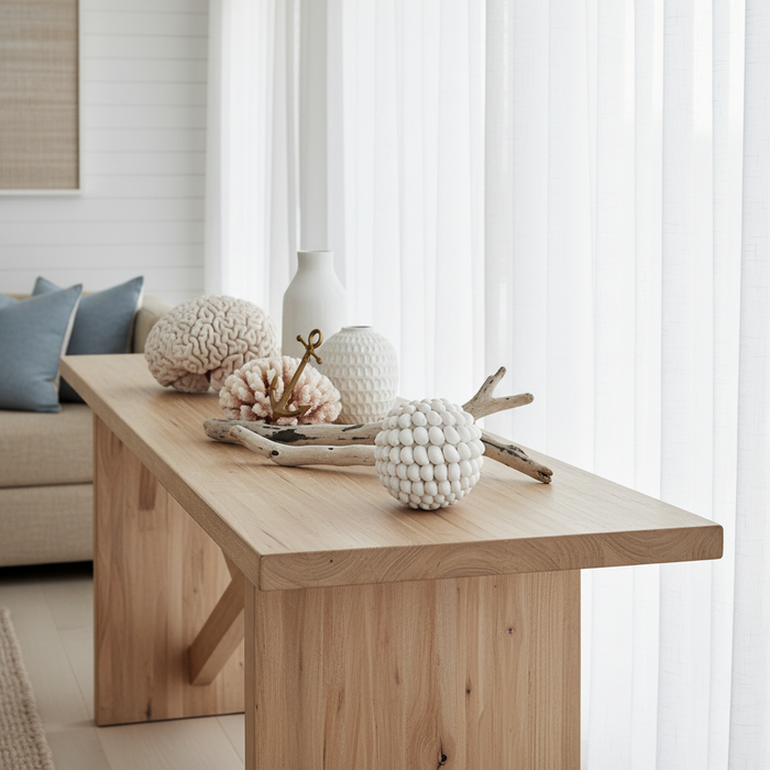 Balinese handmade decorative shell ball beach house interiors