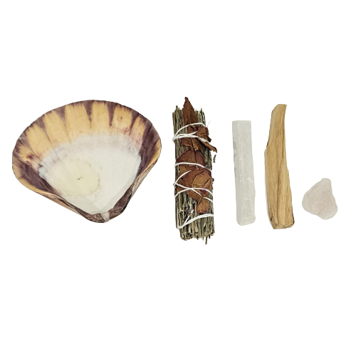 Lavender Sage Smudge Kit | Lions Paw Shell