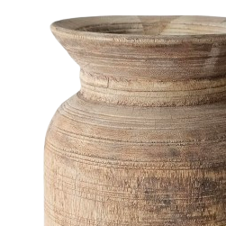 Vintage Indian Bleached Wooden Pot | Style 2