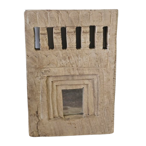 Bleached Vintage Indian Temple Mirror
