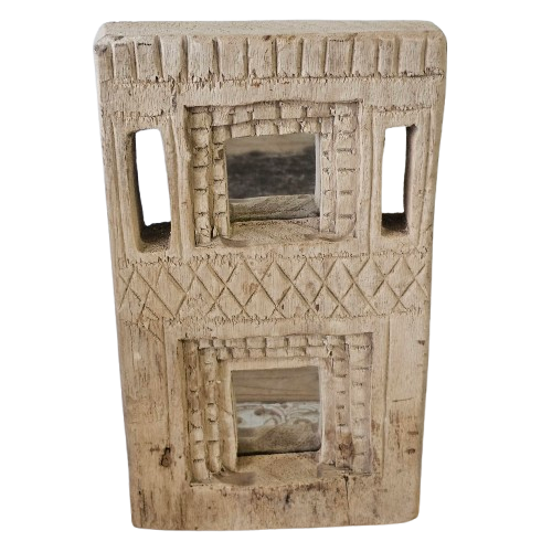 Bleached Vintage Indian Temple Mirror