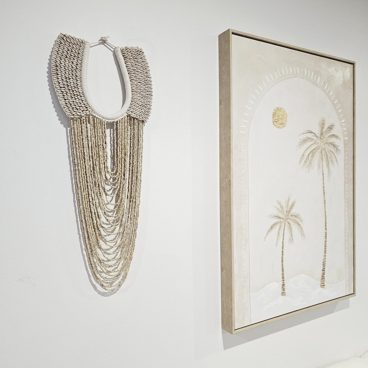 Talia Shell and Bead Wall Hanging | Sand