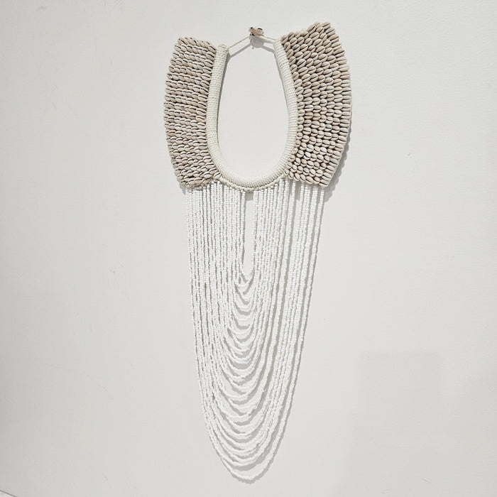 Talia Shell and Bead Wall Hanging | White