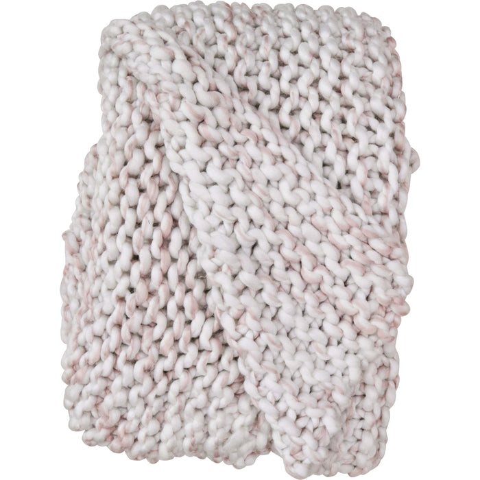Chunky Knit Throw | Two Tone