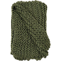 Chunky Knit Throw | Jungle Green