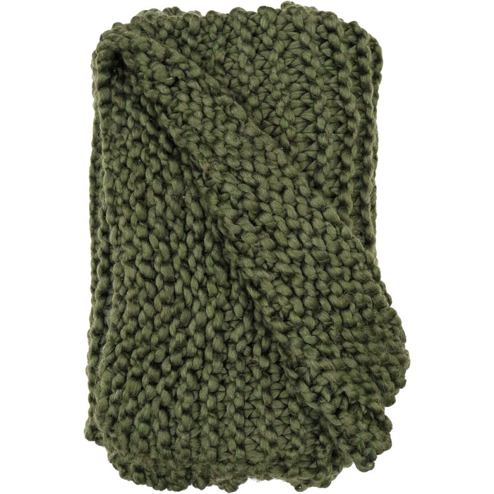 Chunky Knit Throw | Jungle Green