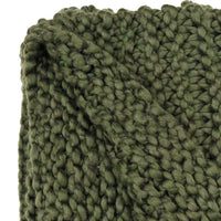 Chunky Knit Throw | Jungle Green