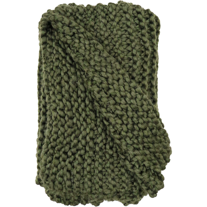 Chunky Knit Throw | Jungle Green