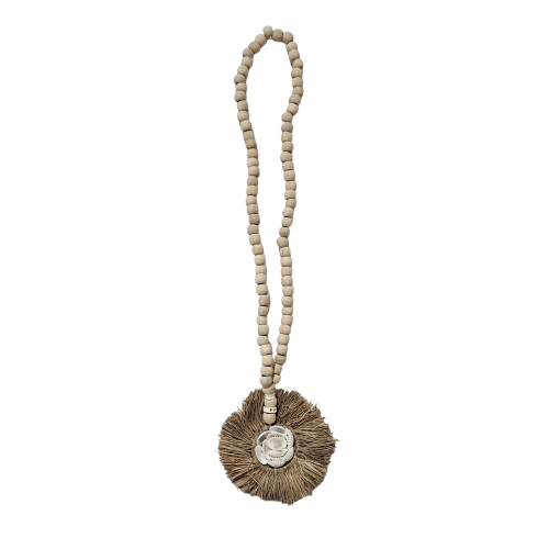 Tiki Raffia Juju Wall Necklace | Tassel