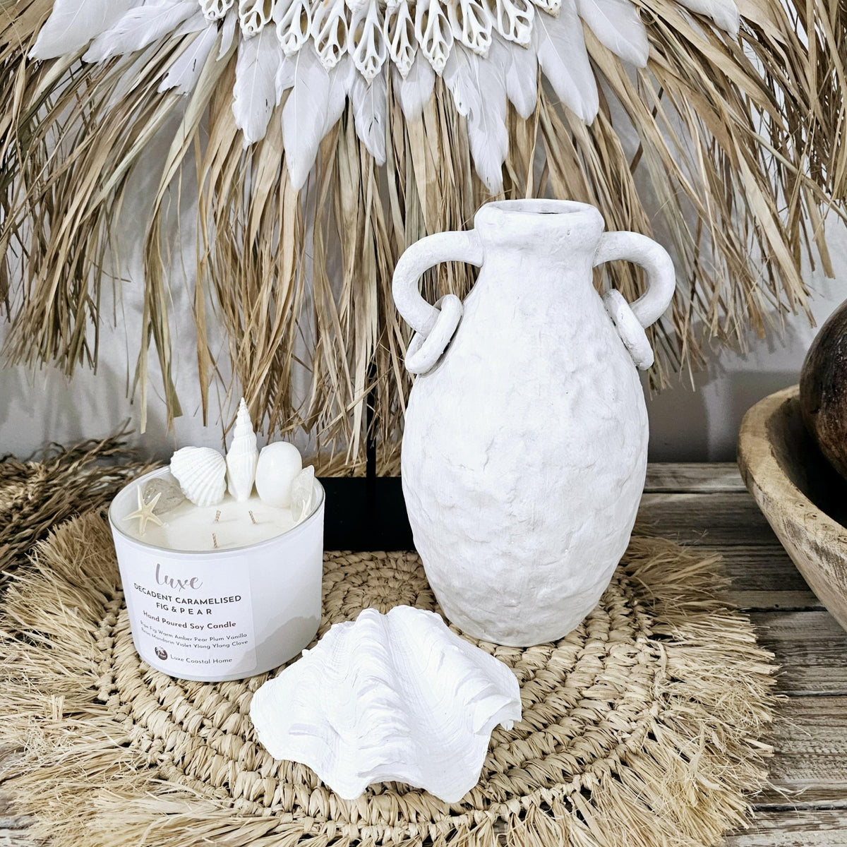 Bodhi Rustic White Urn