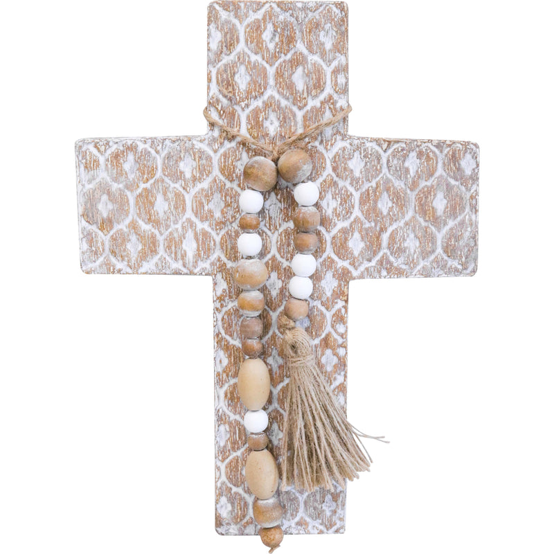 Boho Cross Wall Hanging with Tassel