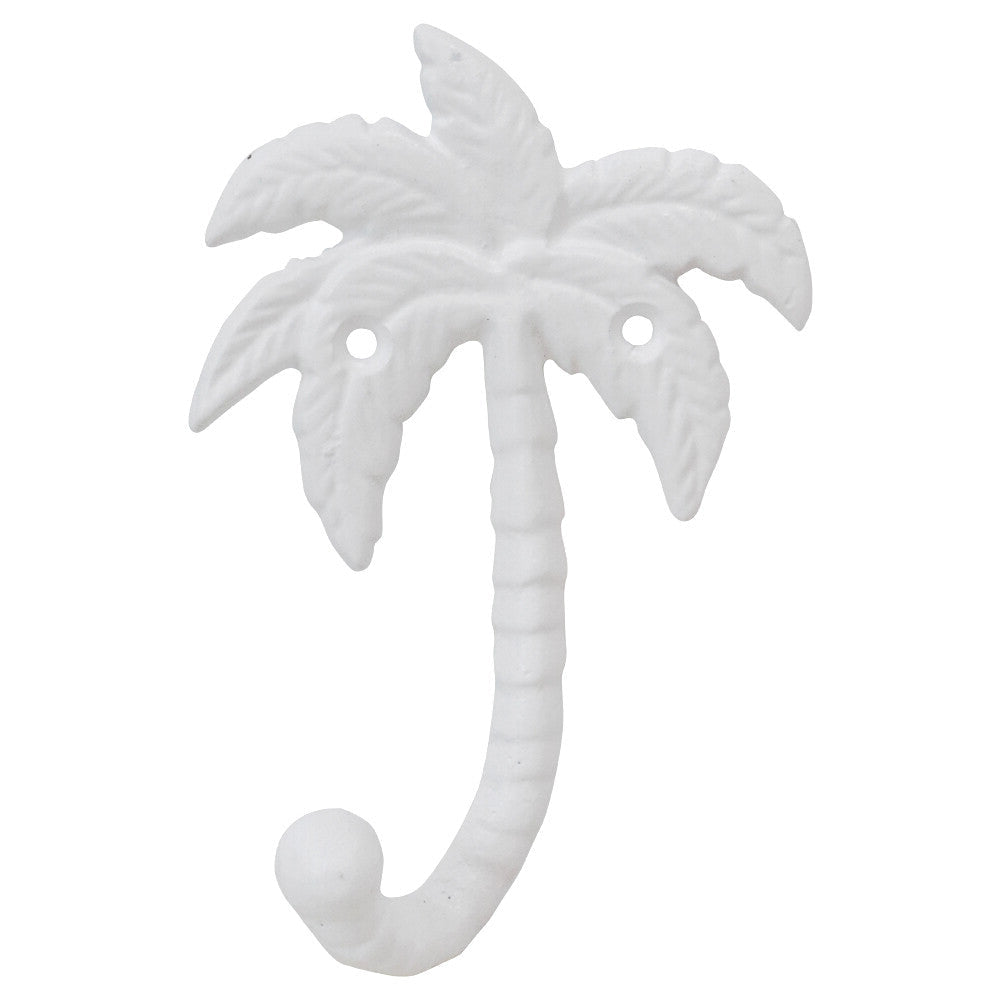 Bahamas Single Palm Tree Wall Hook | White