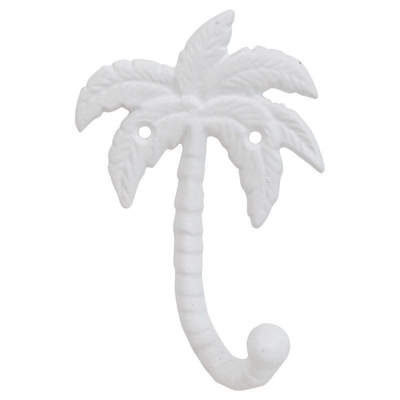 Bahamas Single Palm Tree Wall Hook | White