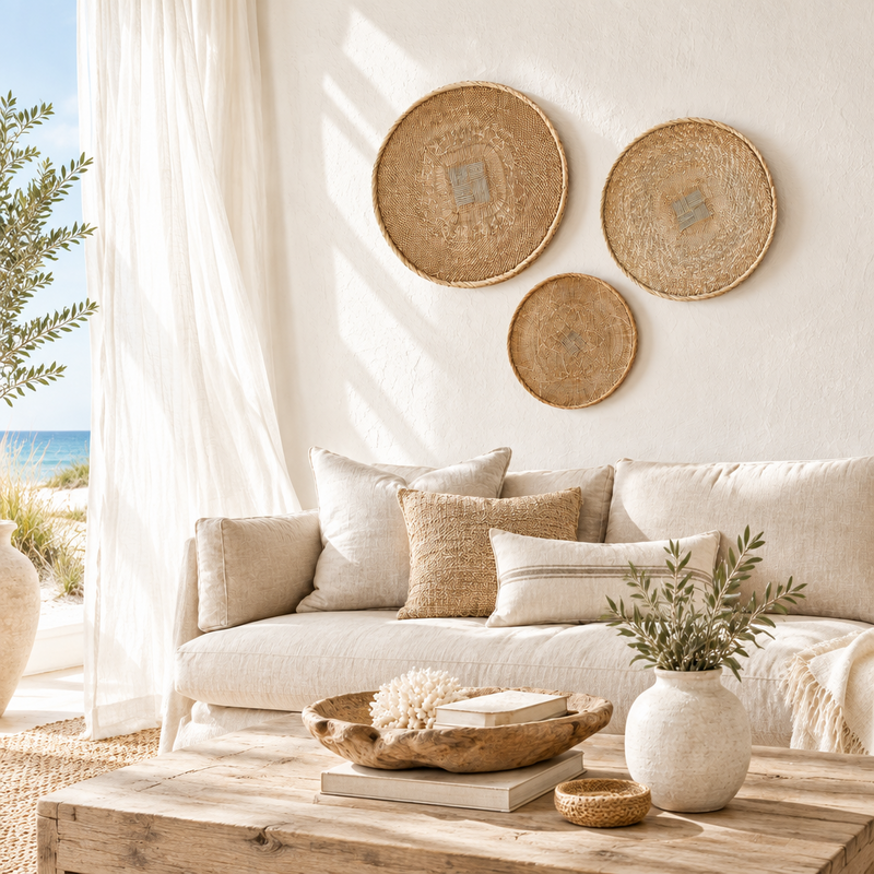 Handwoven Binga Basket | Zimbabwean Wall Art – Luxe Coastal Home