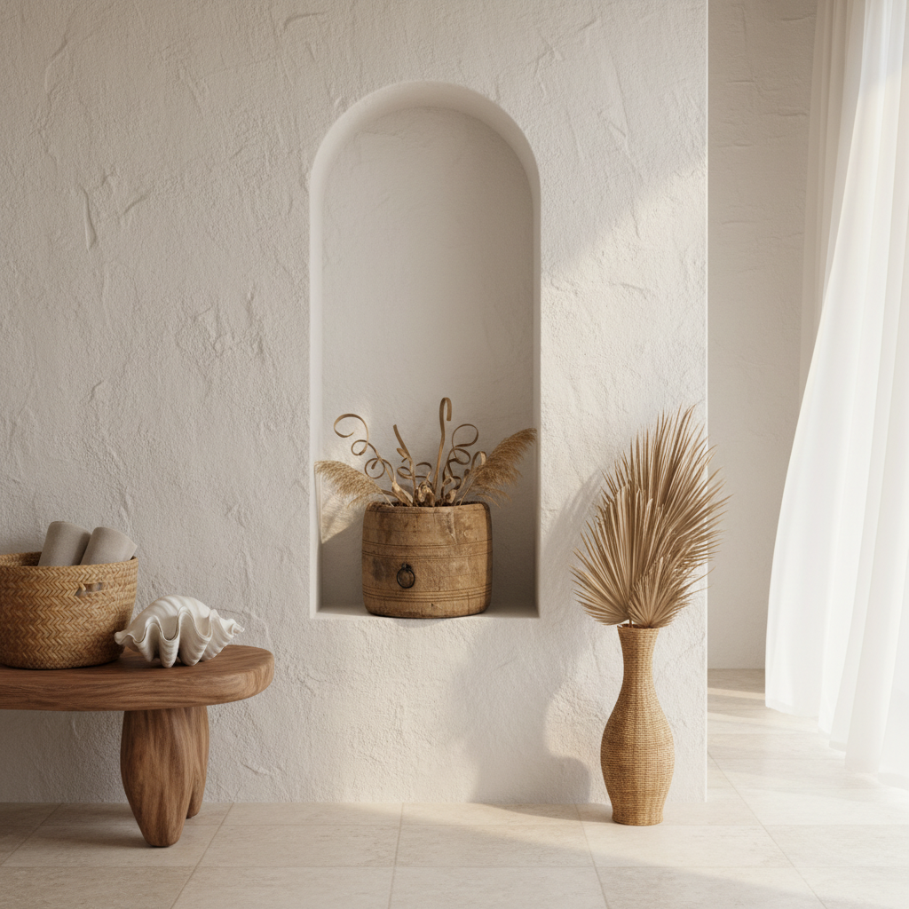 Vintage Indian Wooden decorative pot for coastal balinese style australian homes