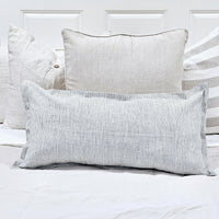 Maelle French Flax Linen Cushion Cover | Charcoal Pinstripe