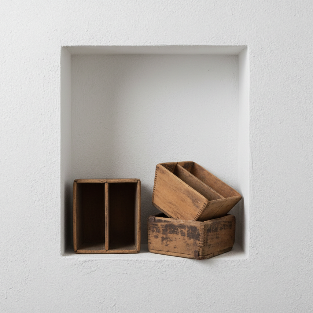 Vintage wooden rice measures decorative unique pieces for coastal contemporary home decor