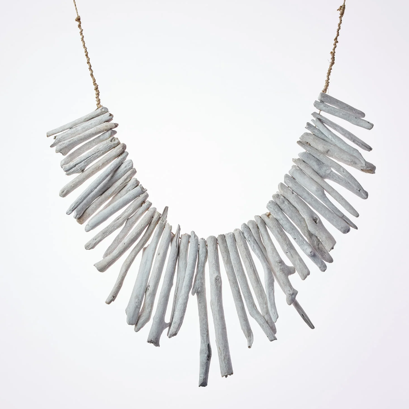 Saltwash Driftwood Garland – hand crafted whitewashed driftwood on natural twine