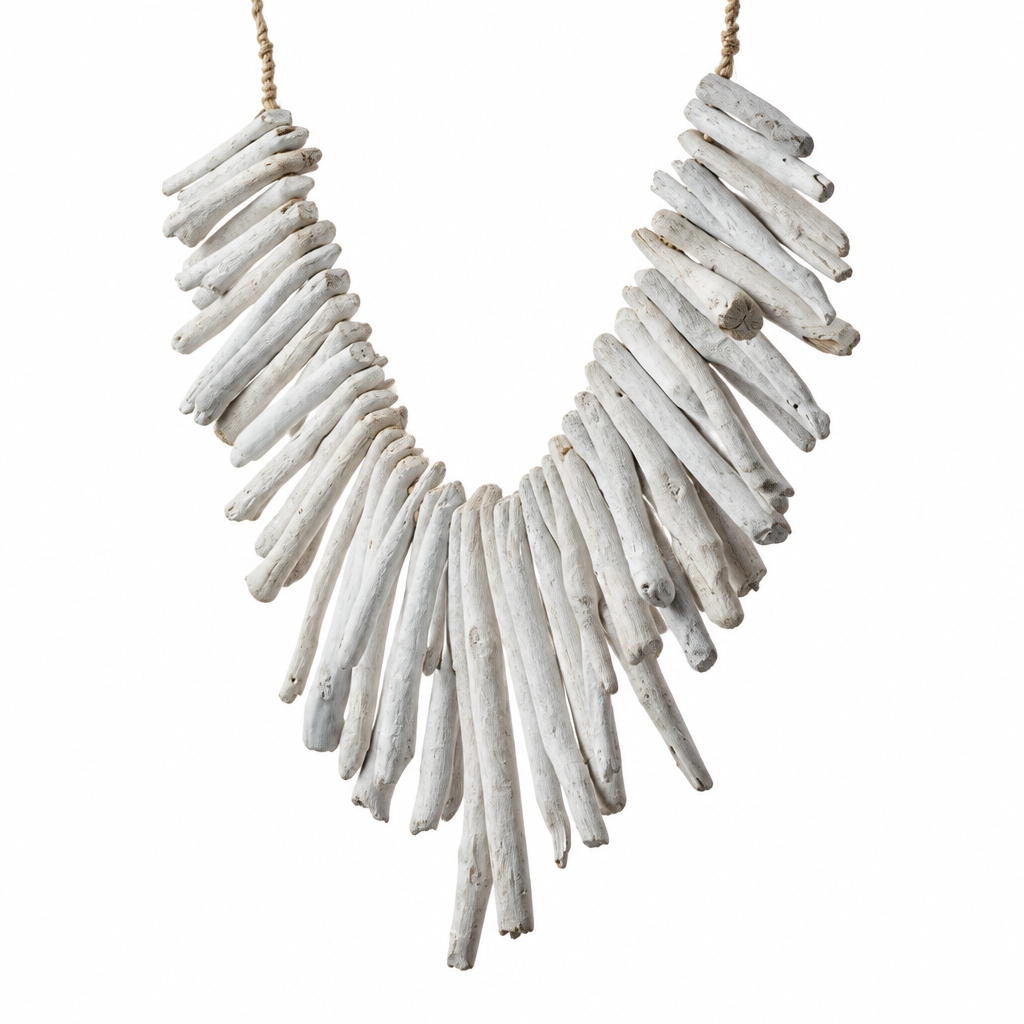 Saltwash Driftwood Garland – hand crafted whitewashed driftwood on natural twine